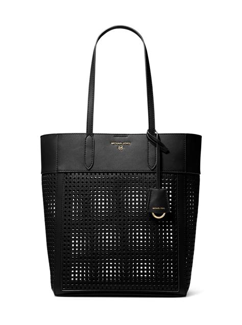 Sinclair Large Perforated Leather Tote Bag .